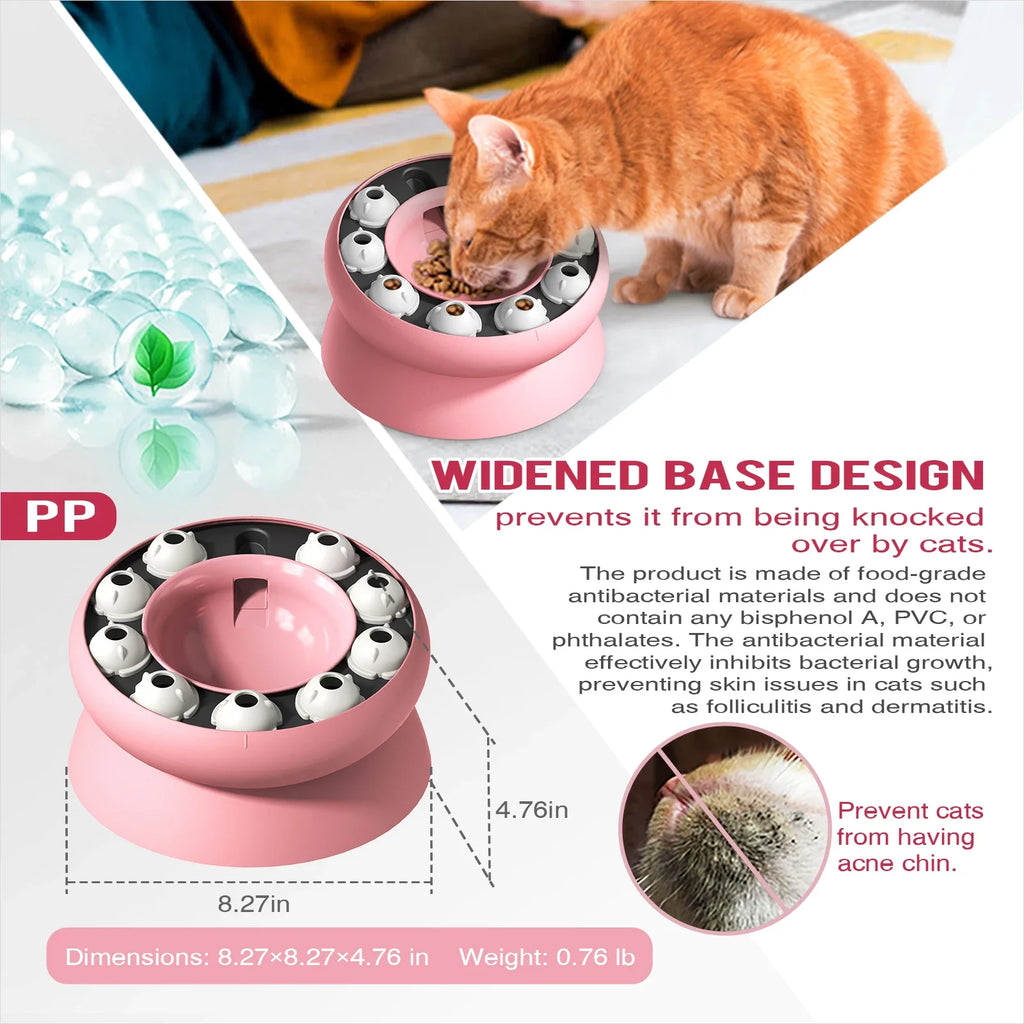Interactive Cat Puzzle Feeder Slow Food Bowl Toy for Cats UK