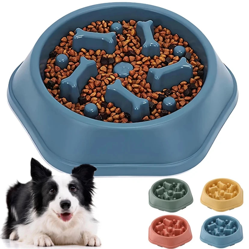 EURO VIBE Slow Feeder Dog Bowl – Anti-Gulping Pet Feeding Dish UK