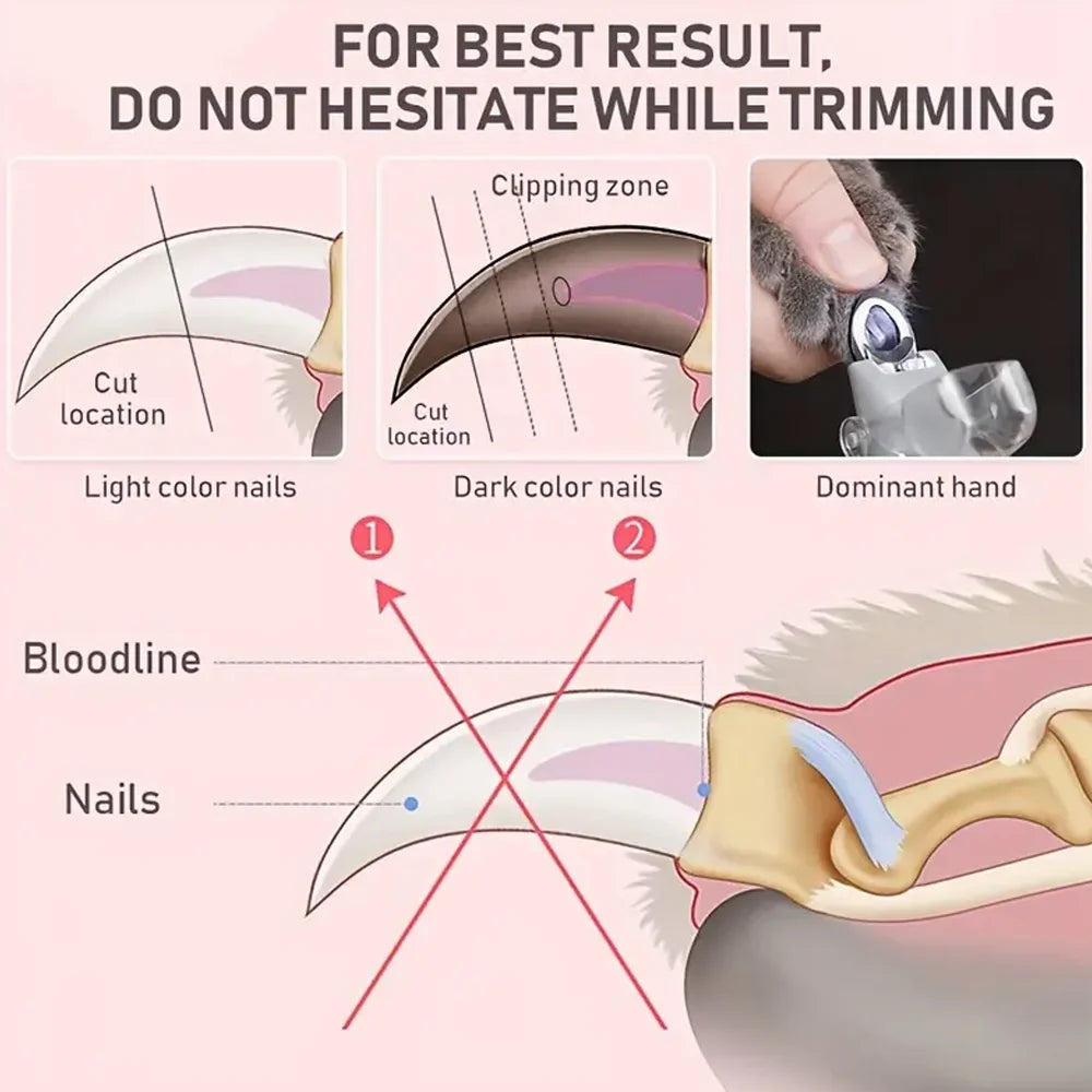 “LED Pet Nail Clipper UK – Safe Dog & Cat Nail Trimmer with Light”