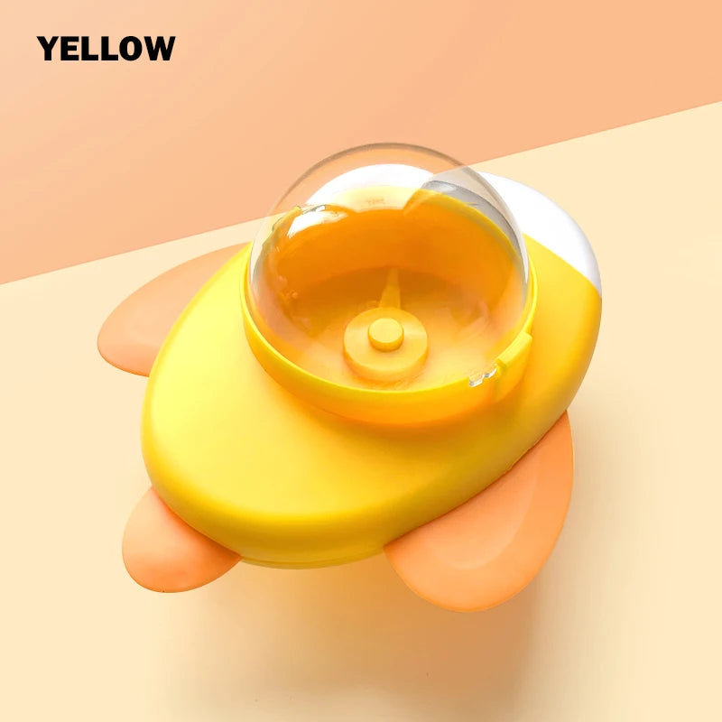 EURO VIBE Rocket Cat Treat Dispenser | Interactive Puzzle Toy