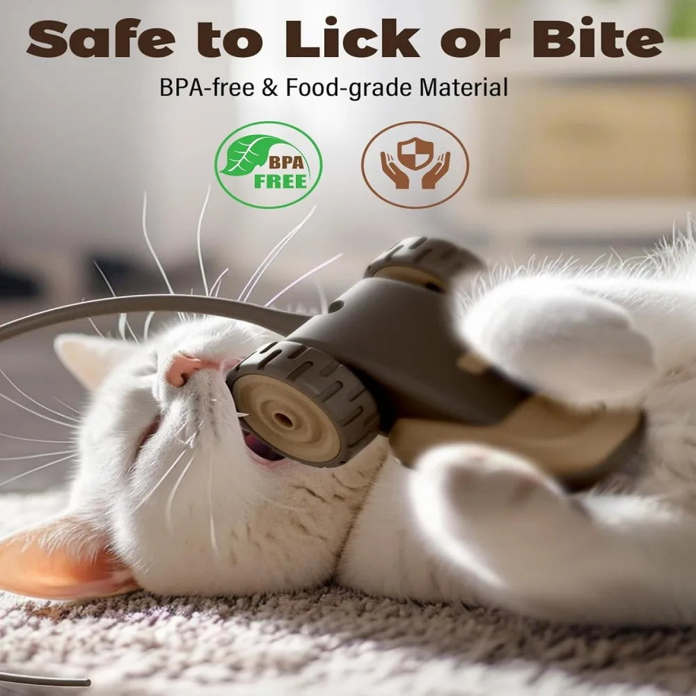 EURO VIBE Rolling Cat Teaser Toy | Feather Chase Play Set