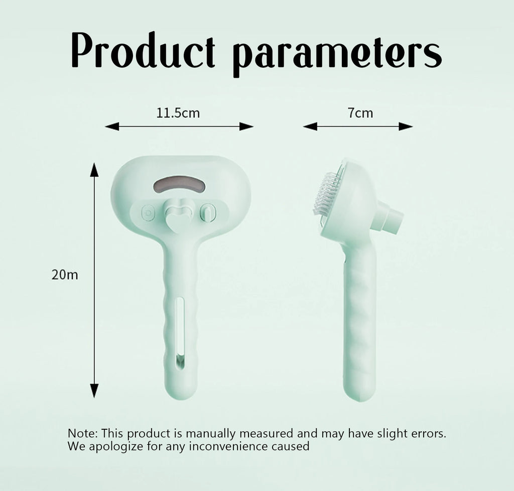 EURO VIBE Pet Grooming Brush – One-Click Hair Removal for Cats & Dogs