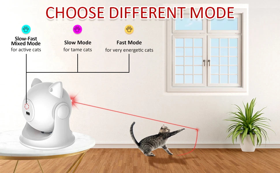 EURO VIBE Automatic Smart Laser Toy for Cats & Dogs – Interactive Pet Fun