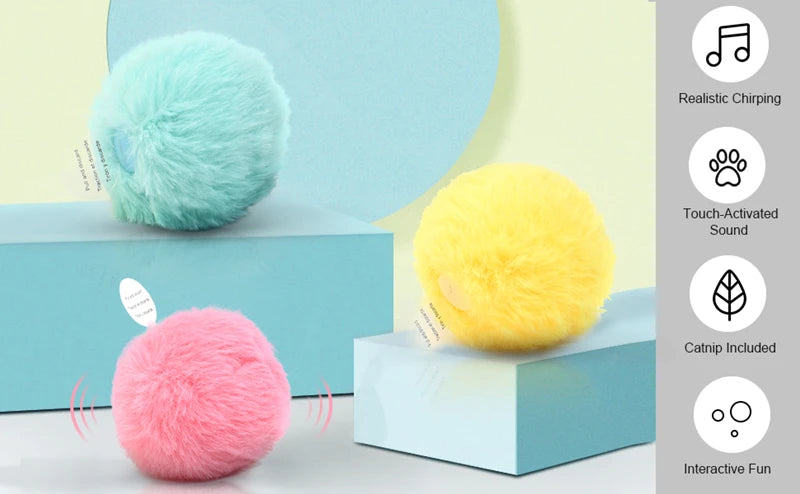 Smart Interactive Cat Toy Ball with Sound & Catnip | EURO VIBE