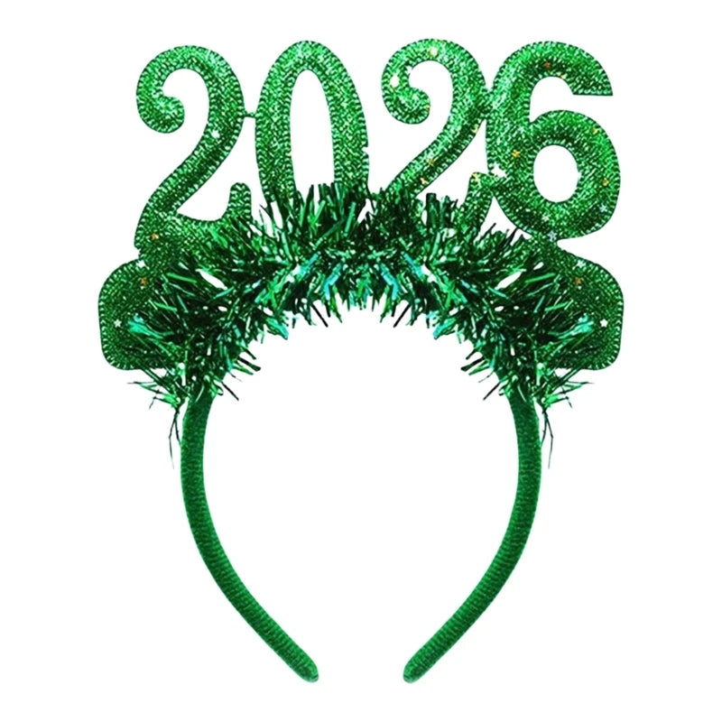Gold Glitter New Year 2026 Headband | Party Accessory UK – EURO VIBE