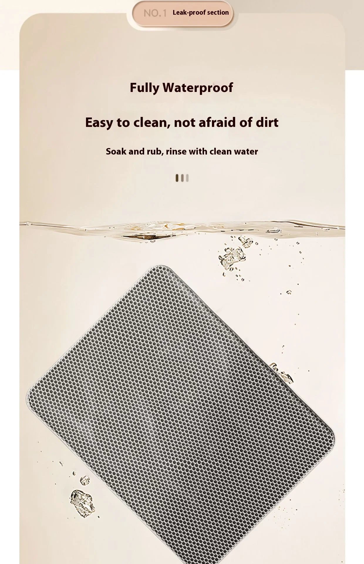 “2-Layer Cat Litter Mat – Waterproof Sand-Trap Non-Slip Floor Protector”