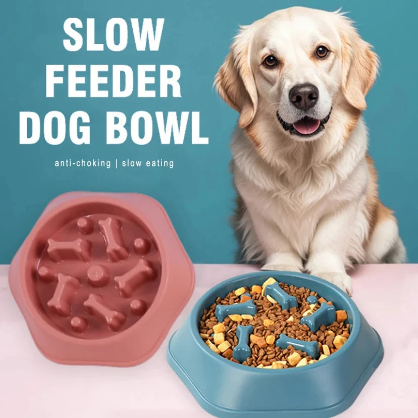 EURO VIBE Slow Feeder Dog Bowl – Anti-Gulping Pet Feeding Dish UK