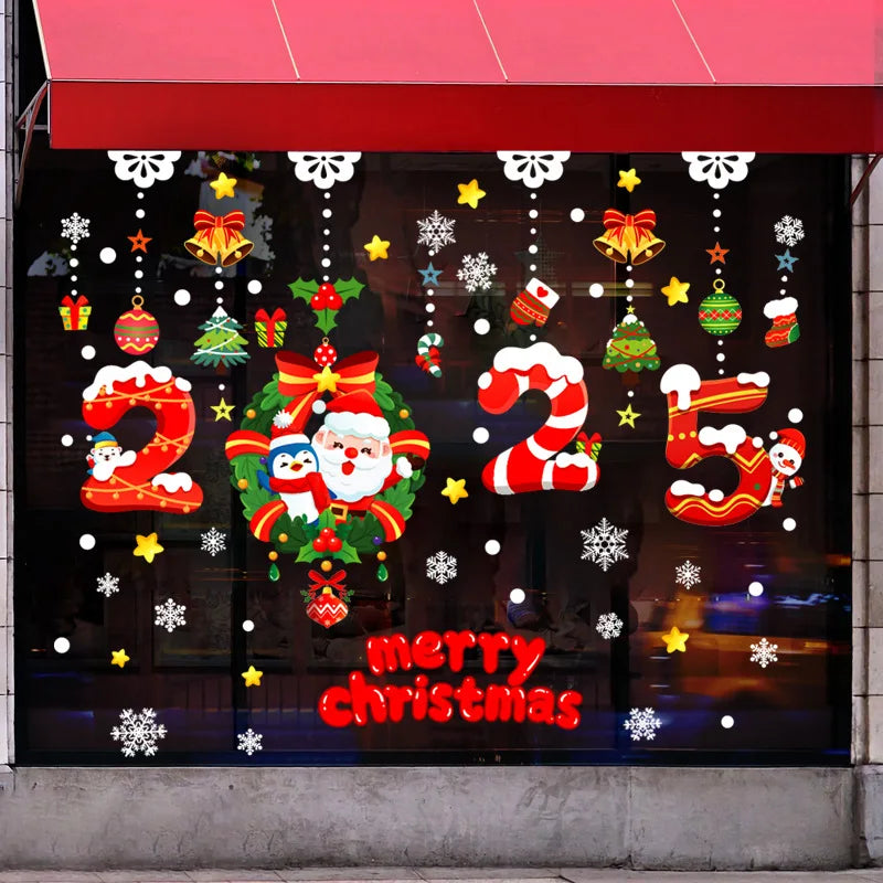 EURO VIBE Snowflake Window Stickers – Christmas Winter Window Décor