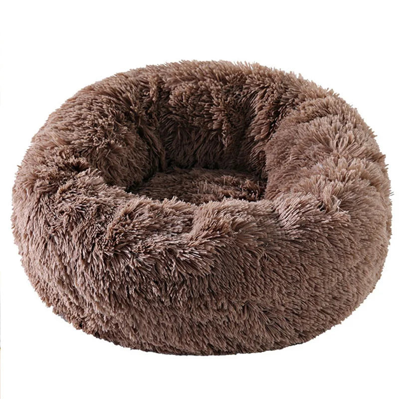Fluffy Donut Cat Bed – Premium Soft Round Pet Cushion UK
