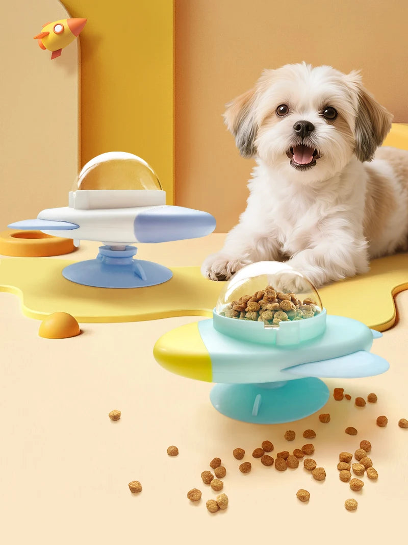 EURO VIBE Rocket Cat Treat Dispenser | Interactive Puzzle Toy