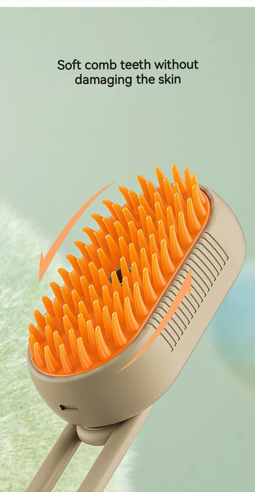 EURO VIBE Steam Pet Grooming Brush for Dogs & Cats – Hair Remover