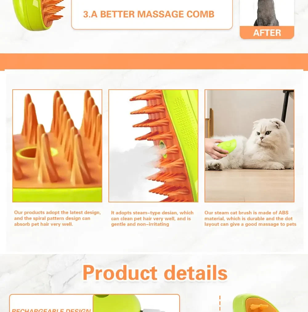EURO VIBE Pet Grooming Brush | Deshedding Tool for Cats Dogs