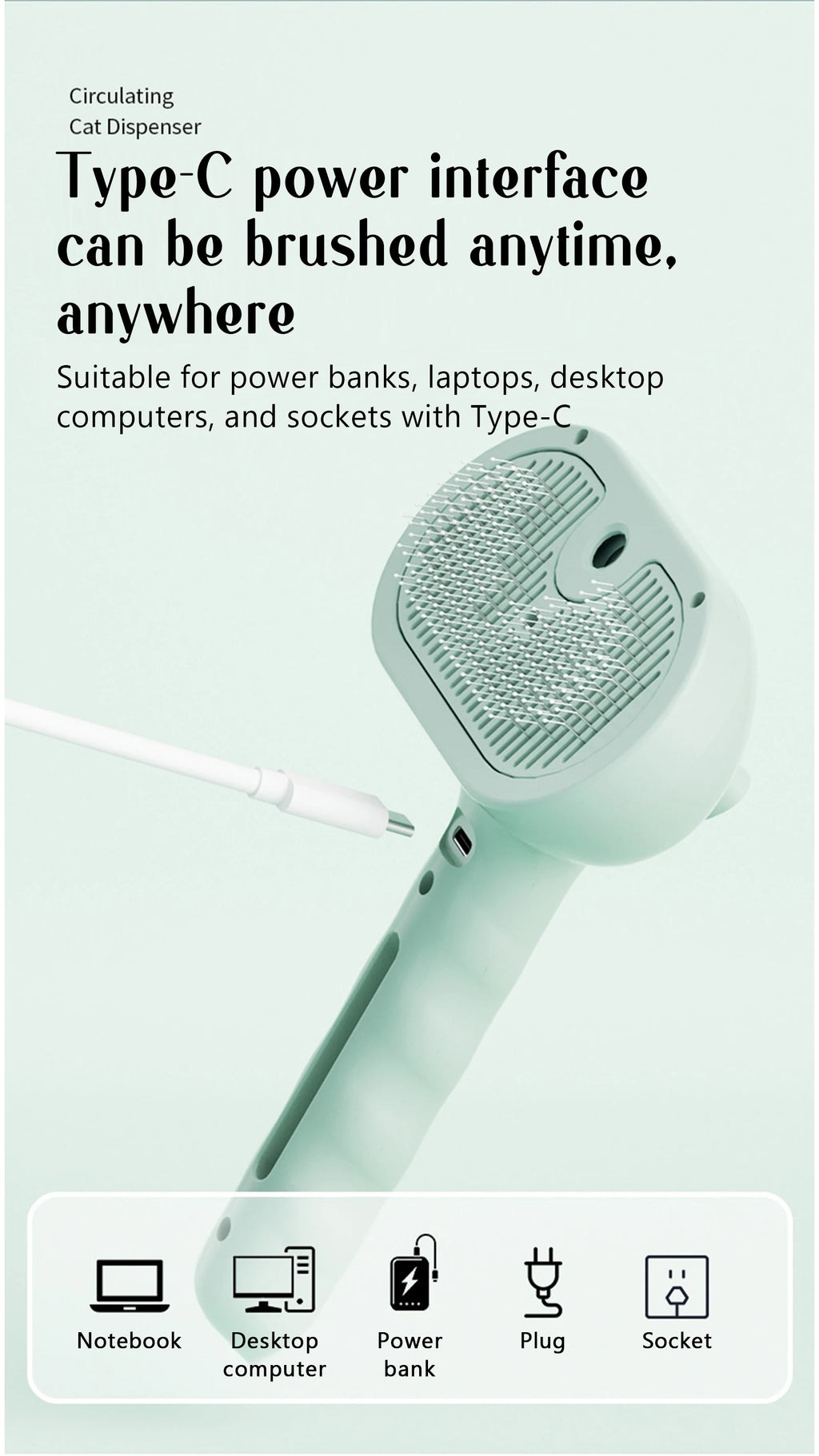 EURO VIBE Pet Grooming Brush – One-Click Hair Removal for Cats & Dogs