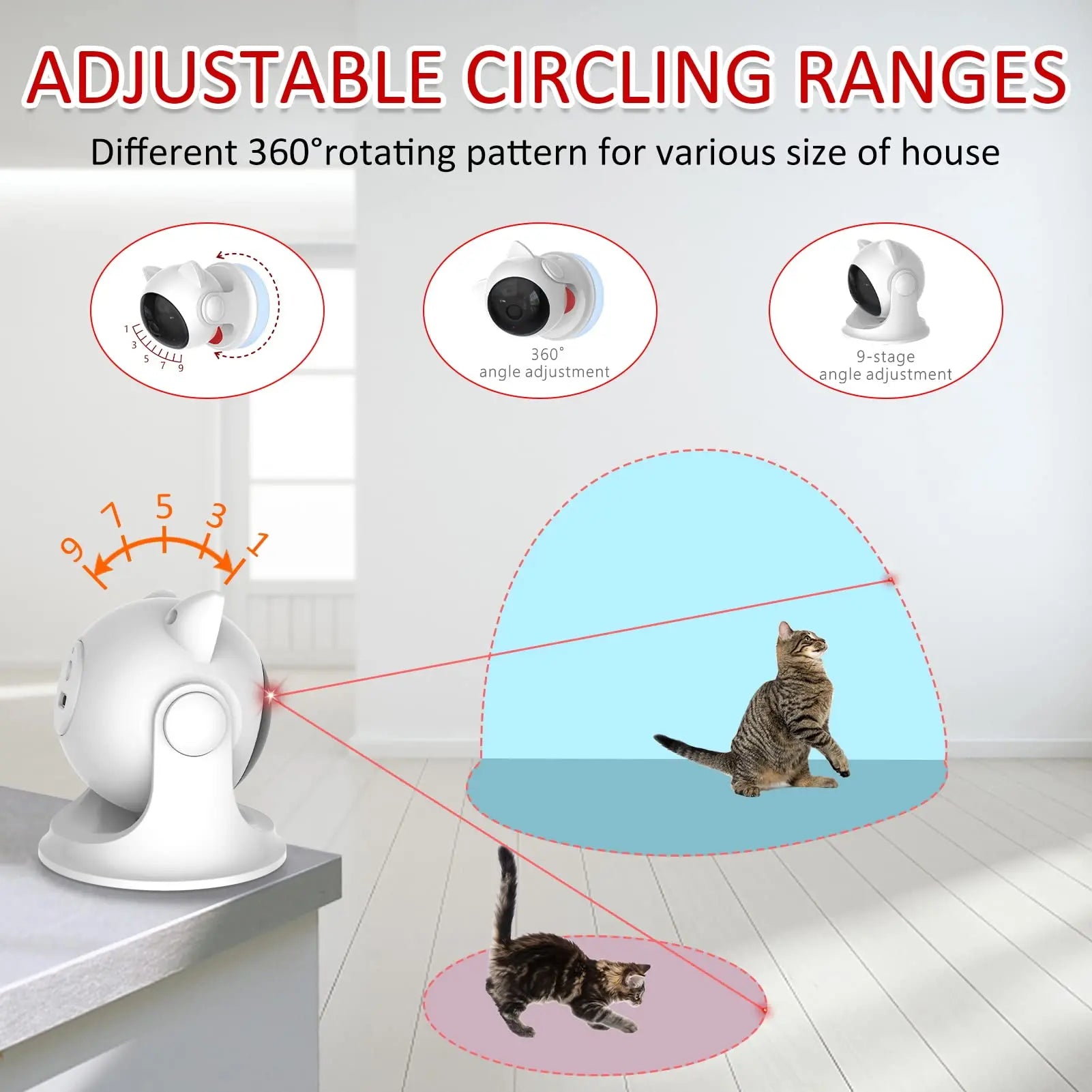 EURO VIBE Automatic Smart Laser Toy for Cats & Dogs – Interactive Pet Fun