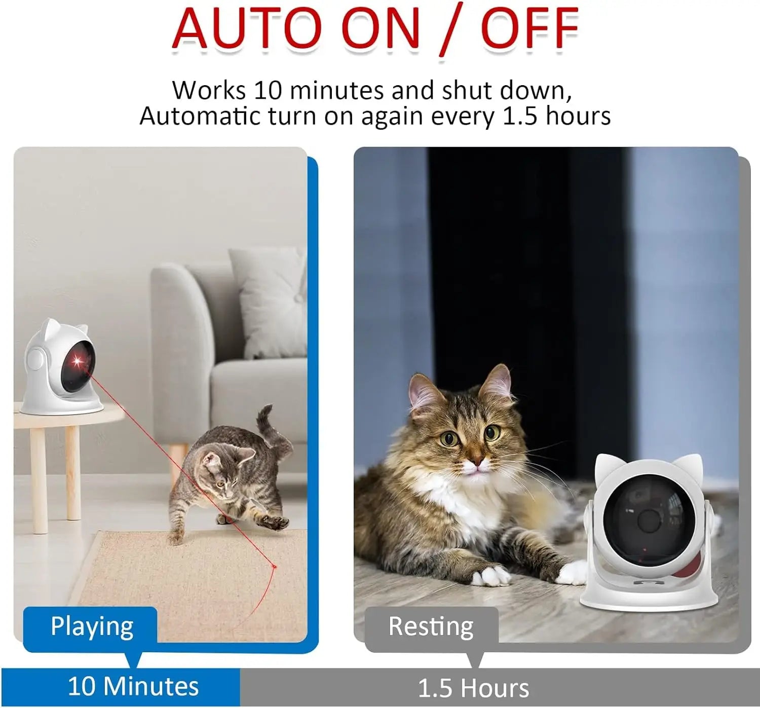 EURO VIBE Automatic Smart Laser Toy for Cats & Dogs – Interactive Pet Fun