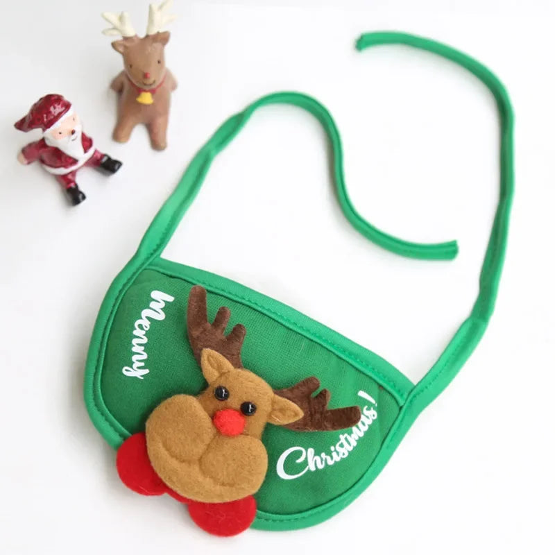 Cute Christmas Pet Costume Set | Festive Dog Hats & Bibs for Holiday Fun