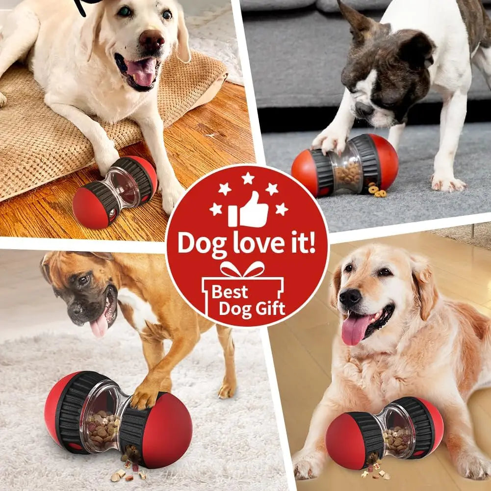 EURO VIBE Interactive Dog Treat Dispenser Toy – Slow Feeder Ball