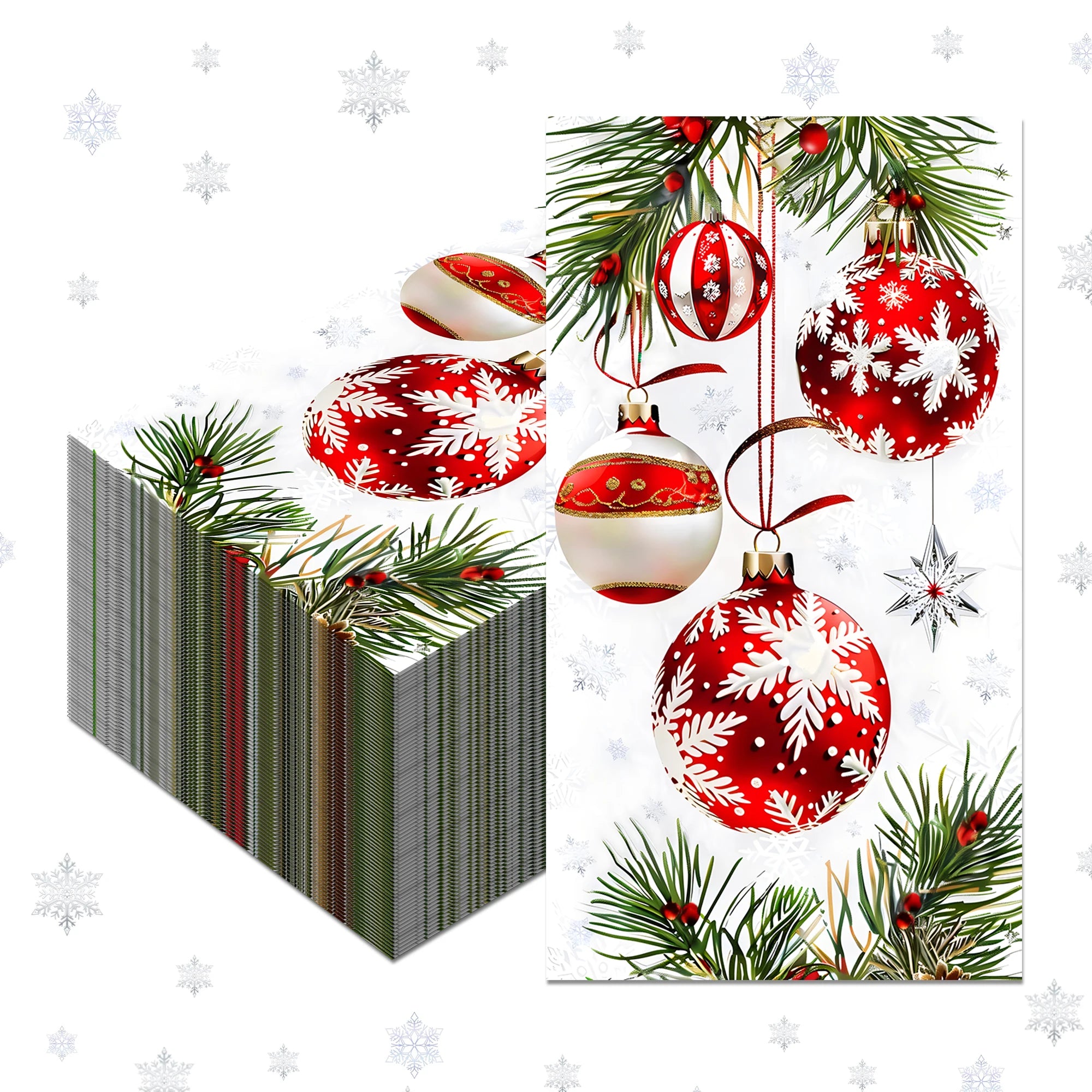 Christmas Disposable Paper Napkins Festive Party Set – EURO VIBE