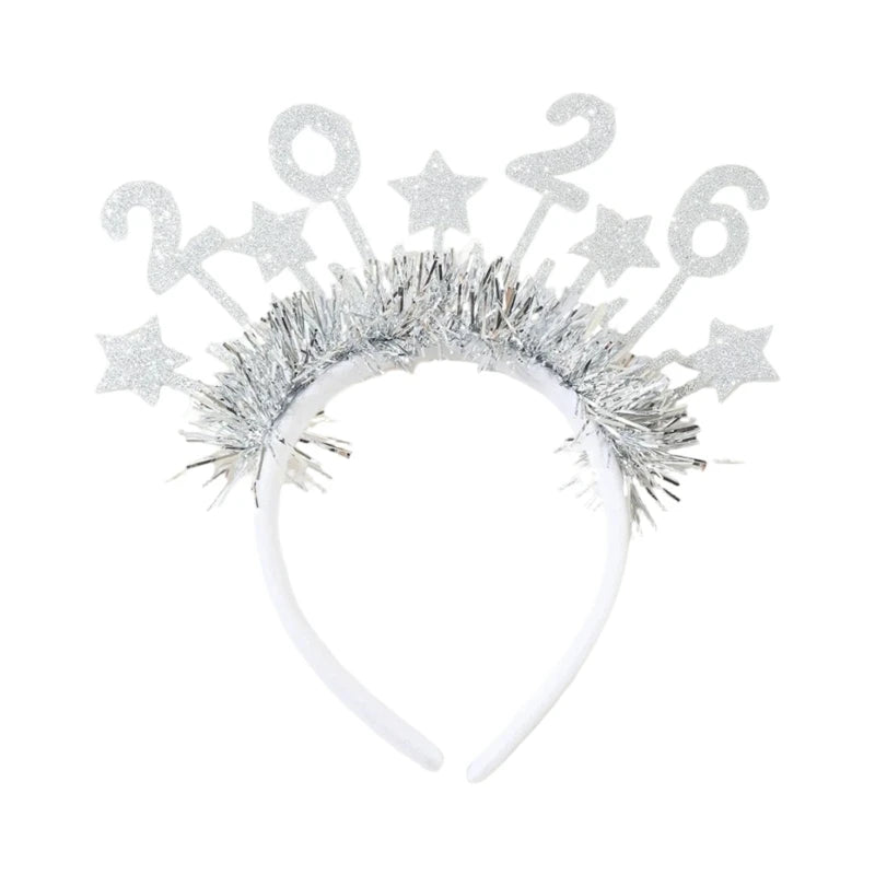 Gold Glitter New Year 2026 Headband | Party Accessory UK – EURO VIBE