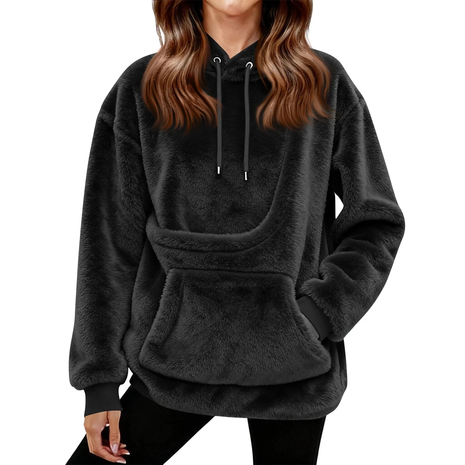 Women’s Fleece Hoodie | Casual Long Sleeve Hooded Top for Autumn Winter