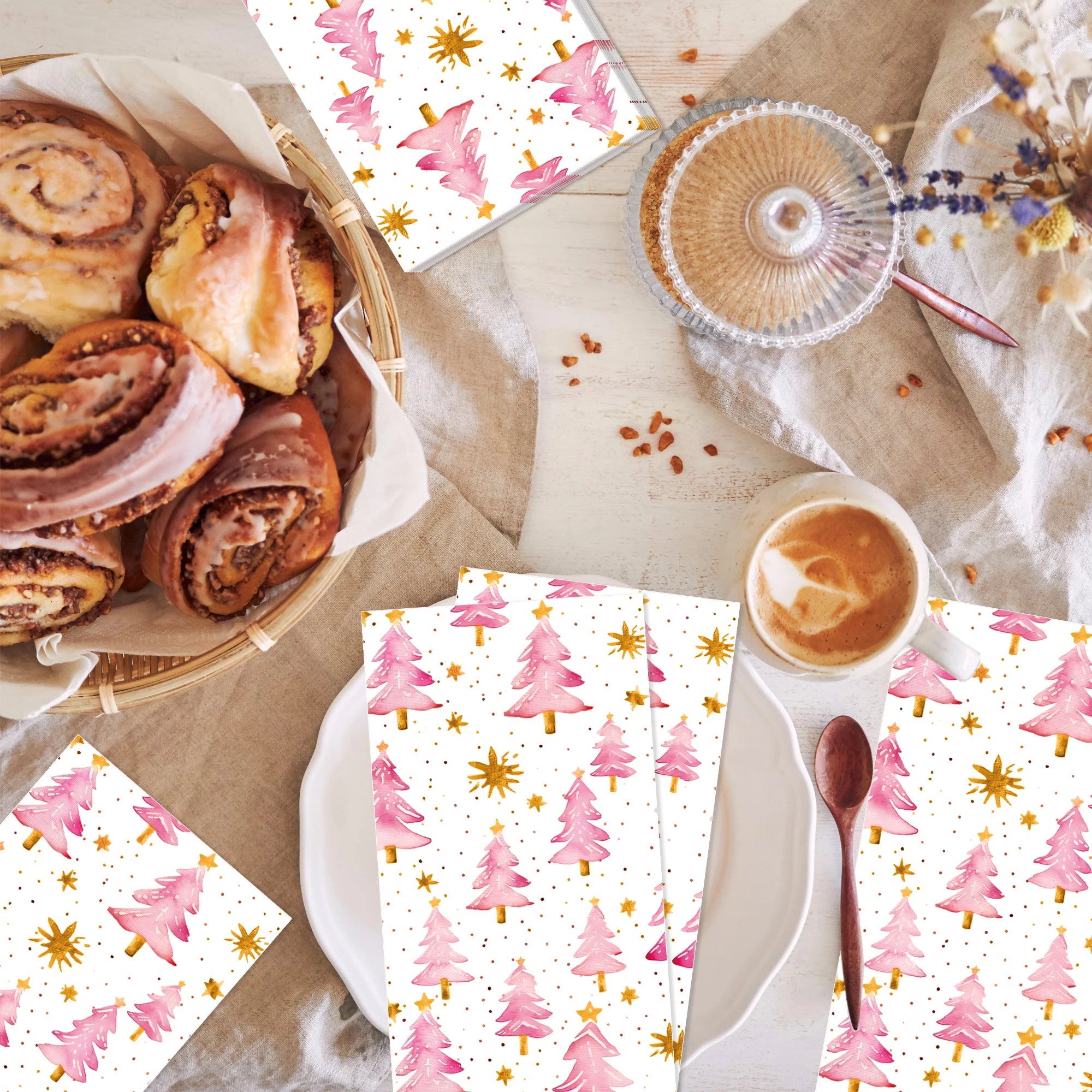 Christmas Disposable Paper Napkins Festive Party Set – EURO VIBE