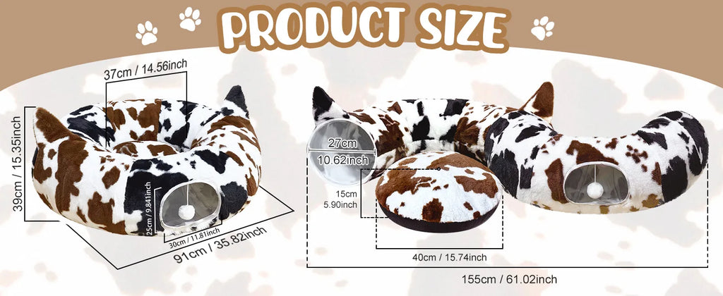 Christmas Cat Bed with Toys | Cozy Winter Pet House for Cats