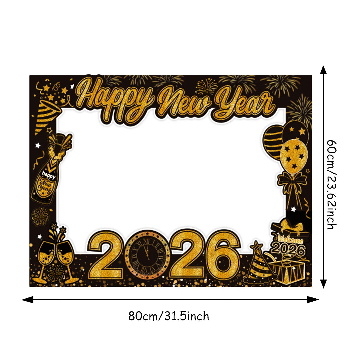 New Year 2026 Party Props Set | Hats, Frames & Glasses – EURO VIBE