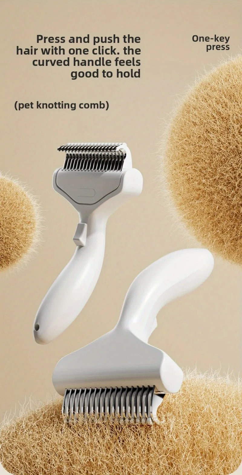Self Cleaning Pet Hair Remover Brush for Dogs & Cats Grooming