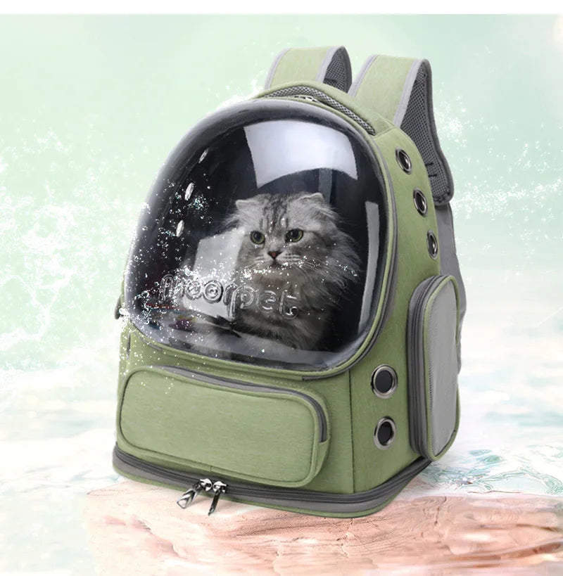 EURO VIBE Cat Space Backpack – Breathable Travel Carrier Bag UK