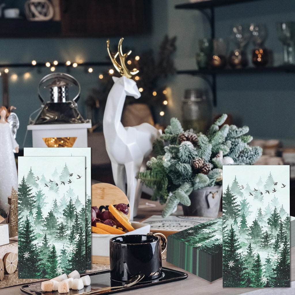 Christmas Disposable Paper Napkins Festive Party Set – EURO VIBE