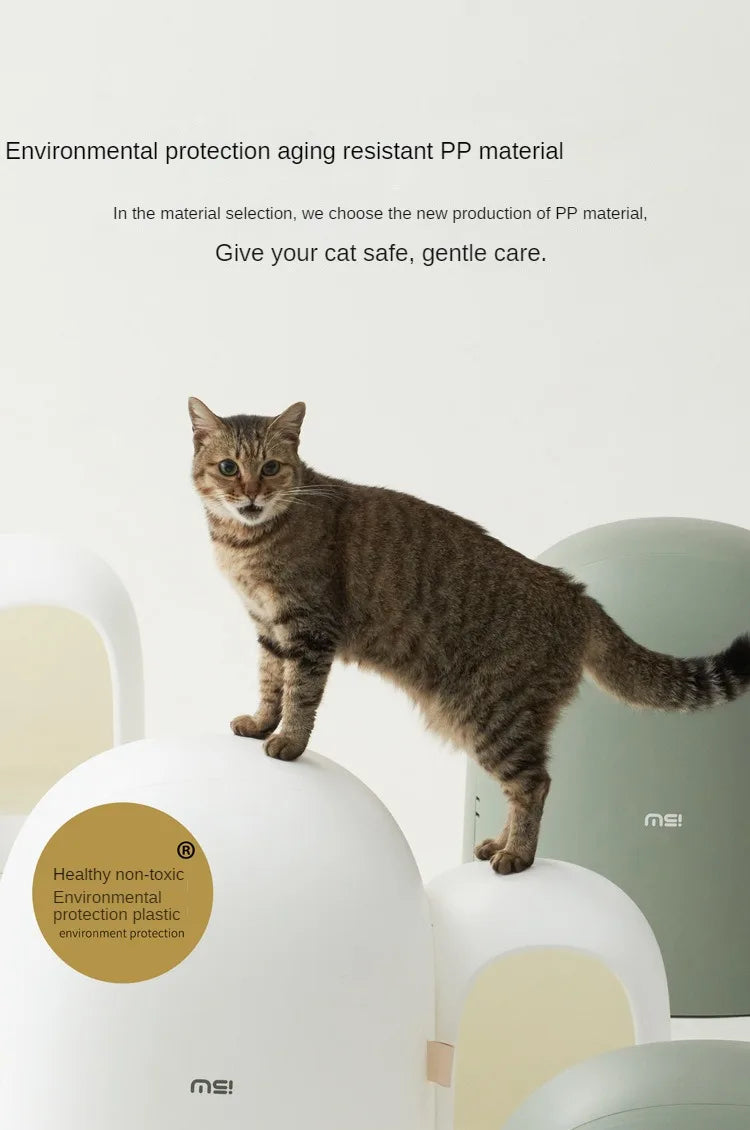 “Modern Enclosed Cat Litter Box & Hideaway – Stylish Cat Toilet
