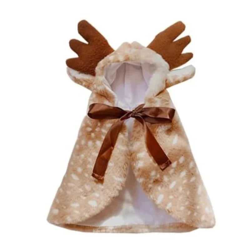 Reindeer Pet Cloak | Soft Christmas Dog Cape & Winter Outfit – EURO VIBE