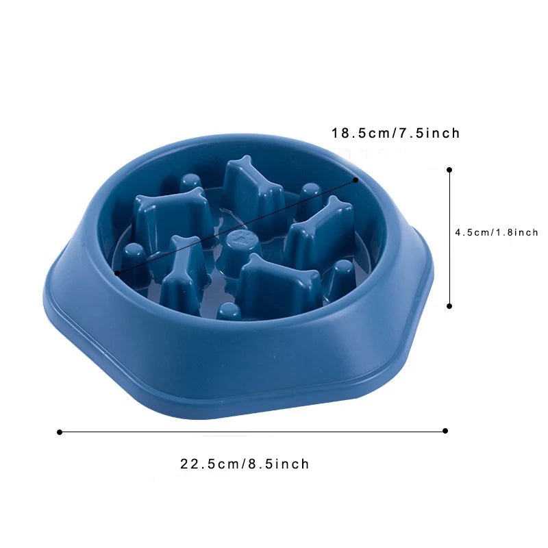 EURO VIBE Slow Feeder Dog Bowl – Anti-Gulping Pet Feeding Dish UK