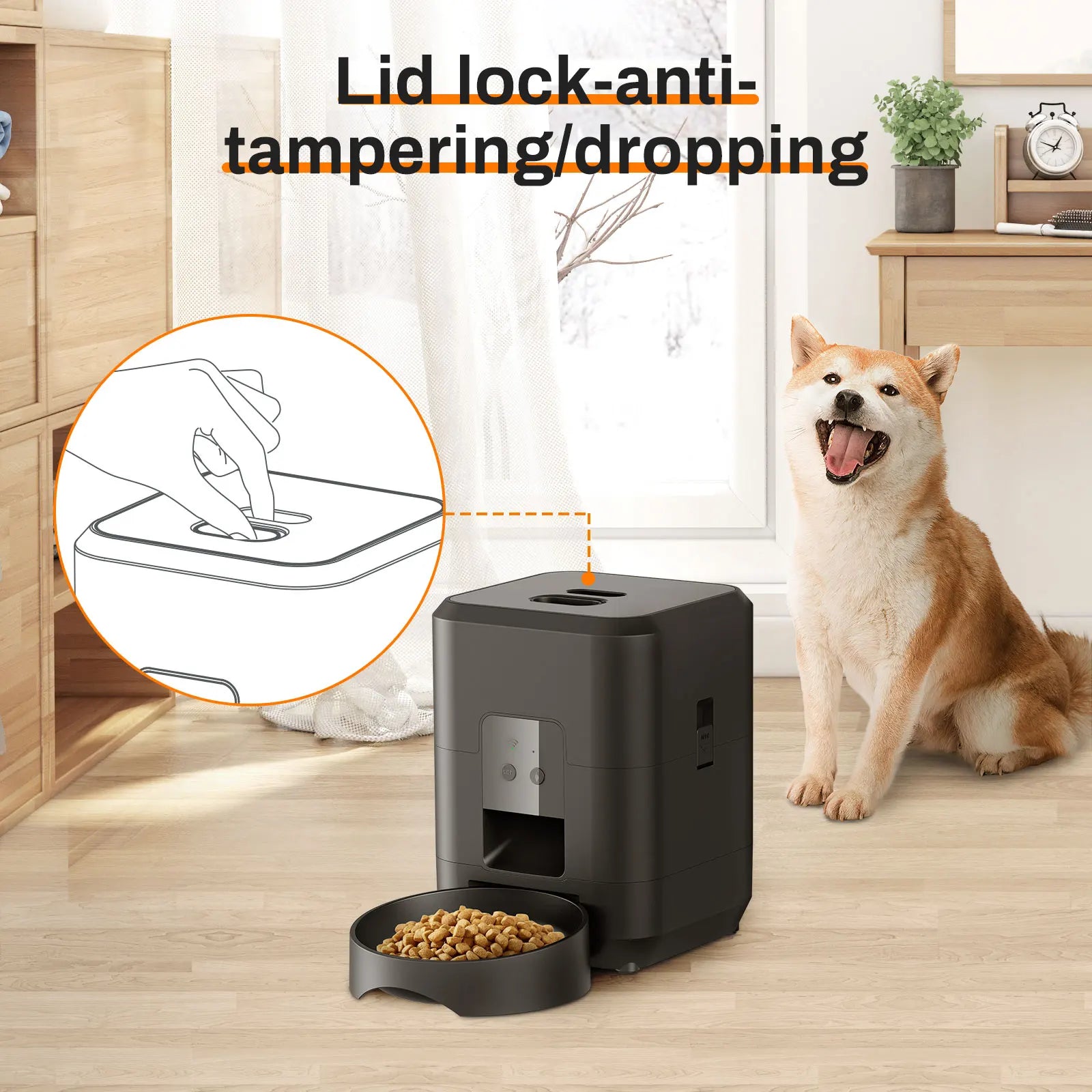 EURO VIBE Smart WiFi Automatic Pet Feeder | App-Controlled Dispenser