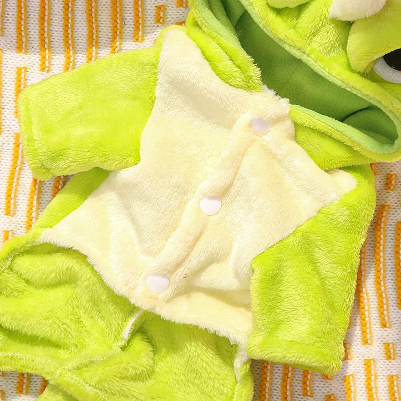 “Cute Dino Dog Costume – Green Dinosaur Outfit for Small & Medium Dogs