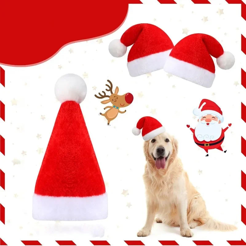 Christmas Pet Santa Hat for Dogs & Cats – Cute Holiday Costume Accessory