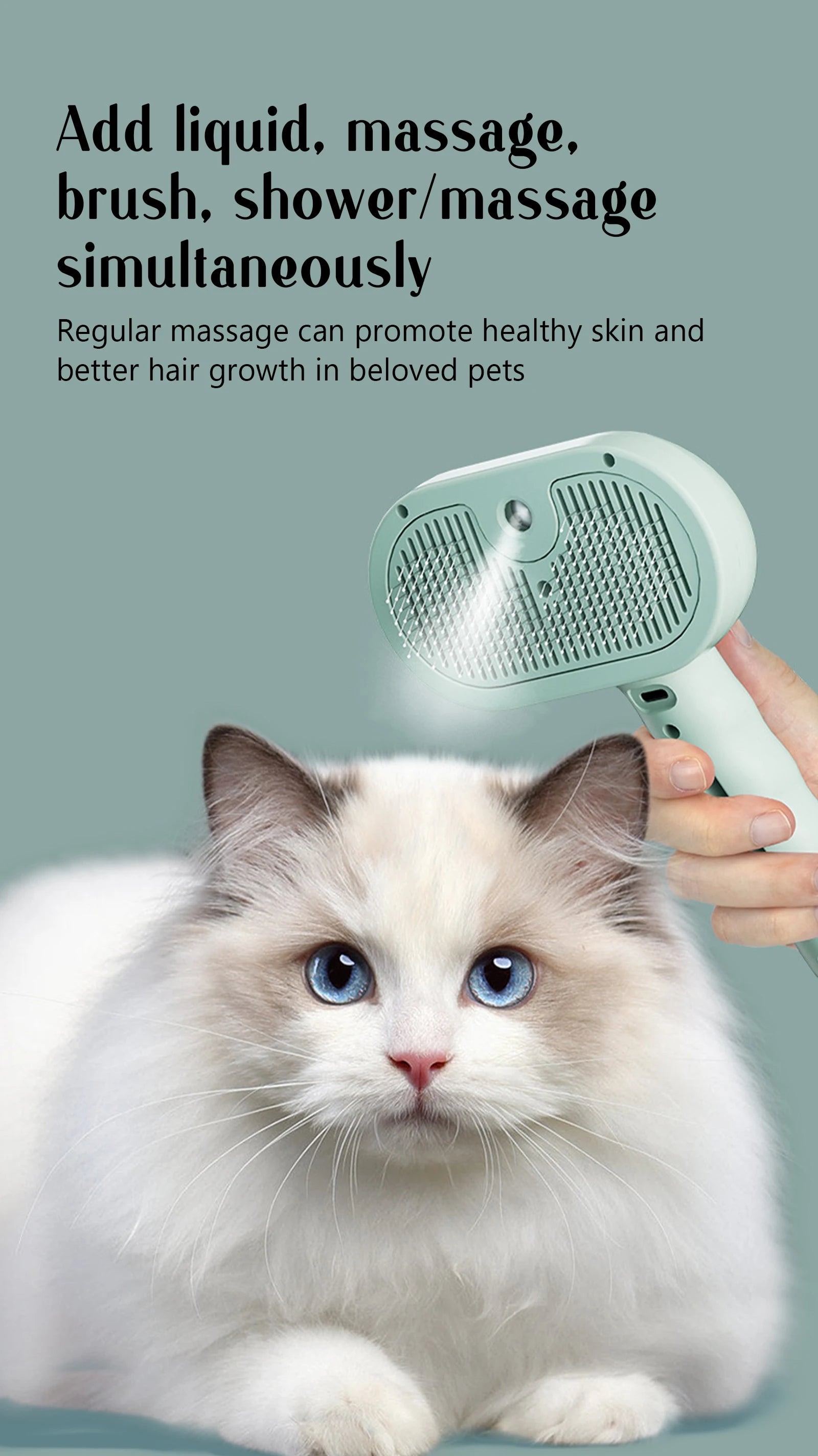 EURO VIBE Pet Grooming Brush – One-Click Hair Removal for Cats & Dogs