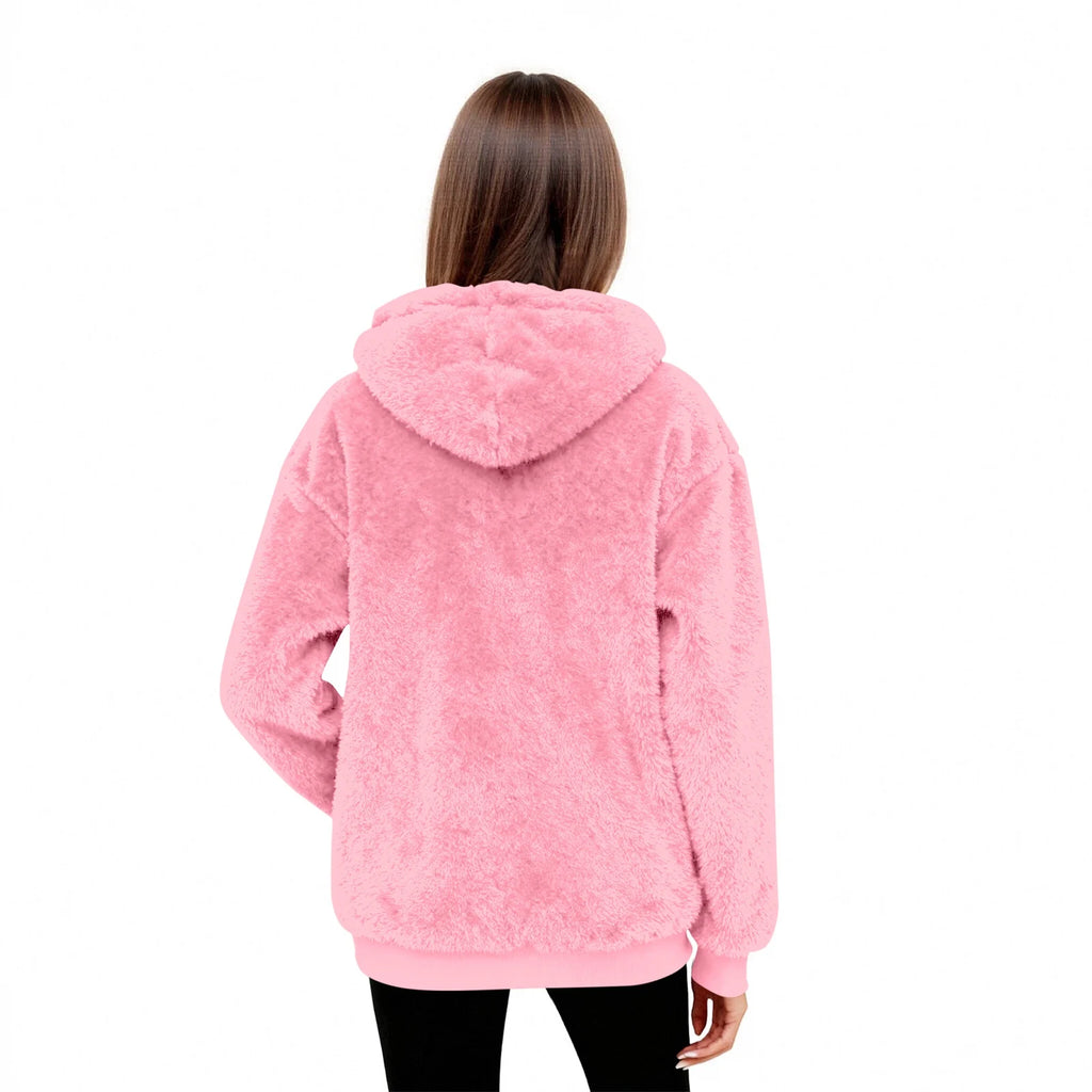 Women’s Fleece Hoodie | Casual Long Sleeve Hooded Top for Autumn Winter