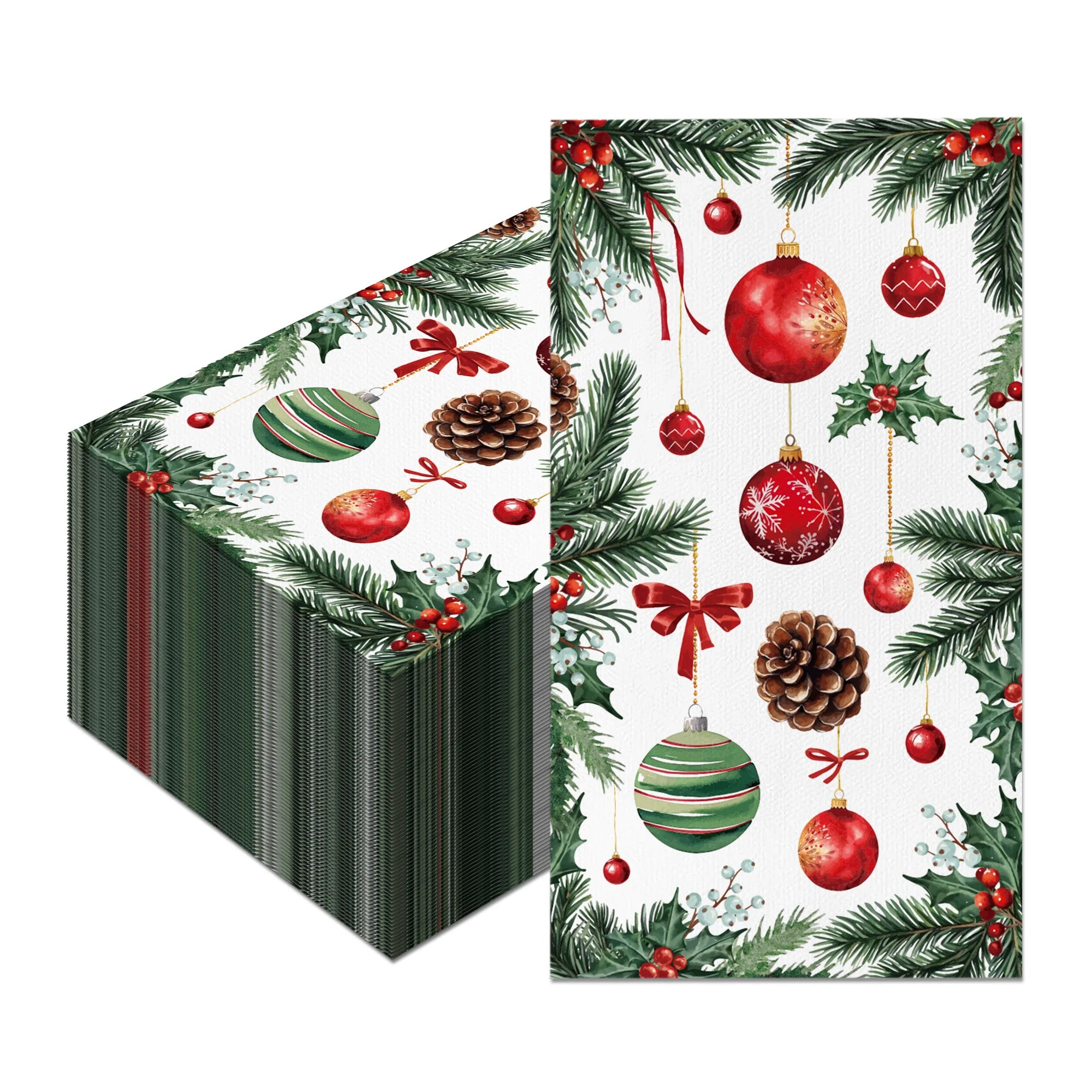 Christmas Disposable Paper Napkins Festive Party Set – EURO VIBE