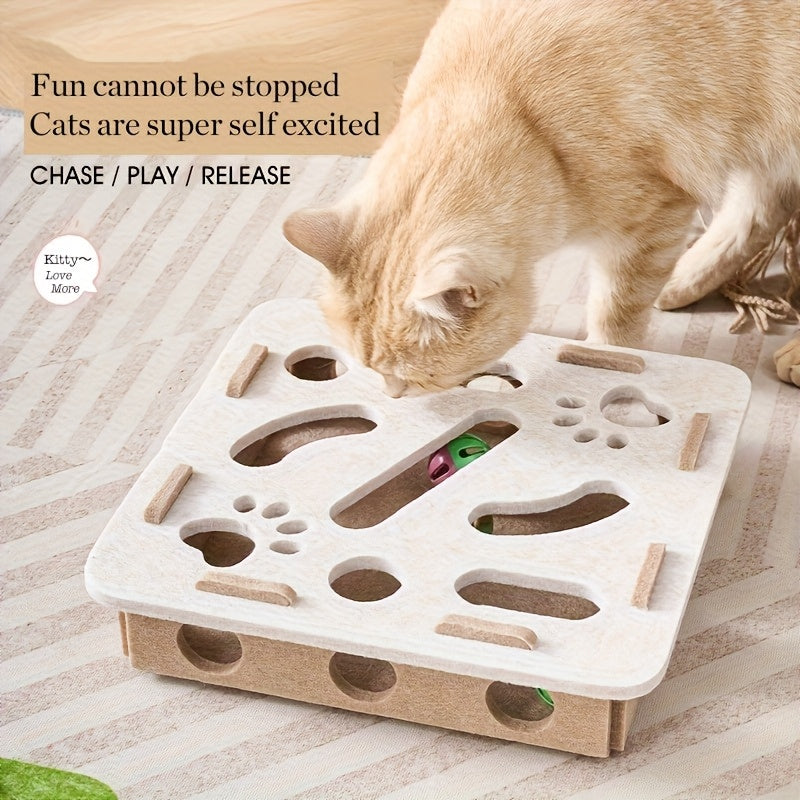 Interactive Cat Puzzle Toy Treat Dispenser Board | EURO VIBE