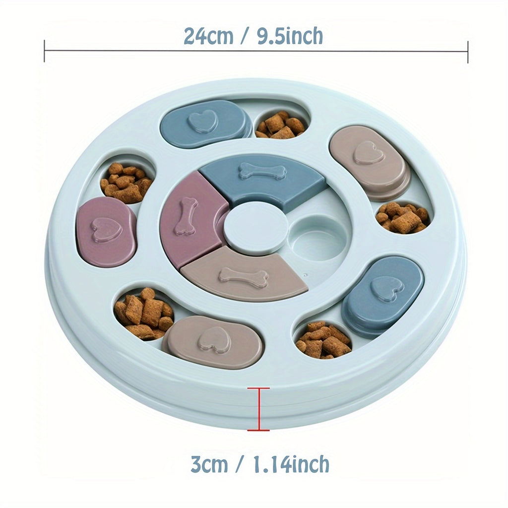 EURO VIBE Interactive Dog Puzzle Feeder | Slow Feeding Toy