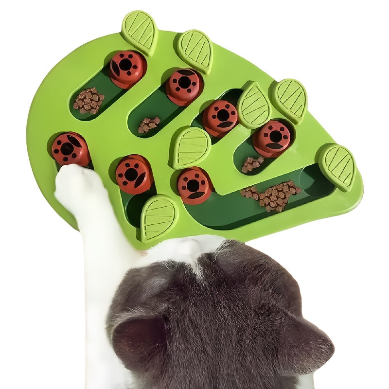 EURO VIBE Cat Puzzle Feeder Toy | Interactive Treat Game