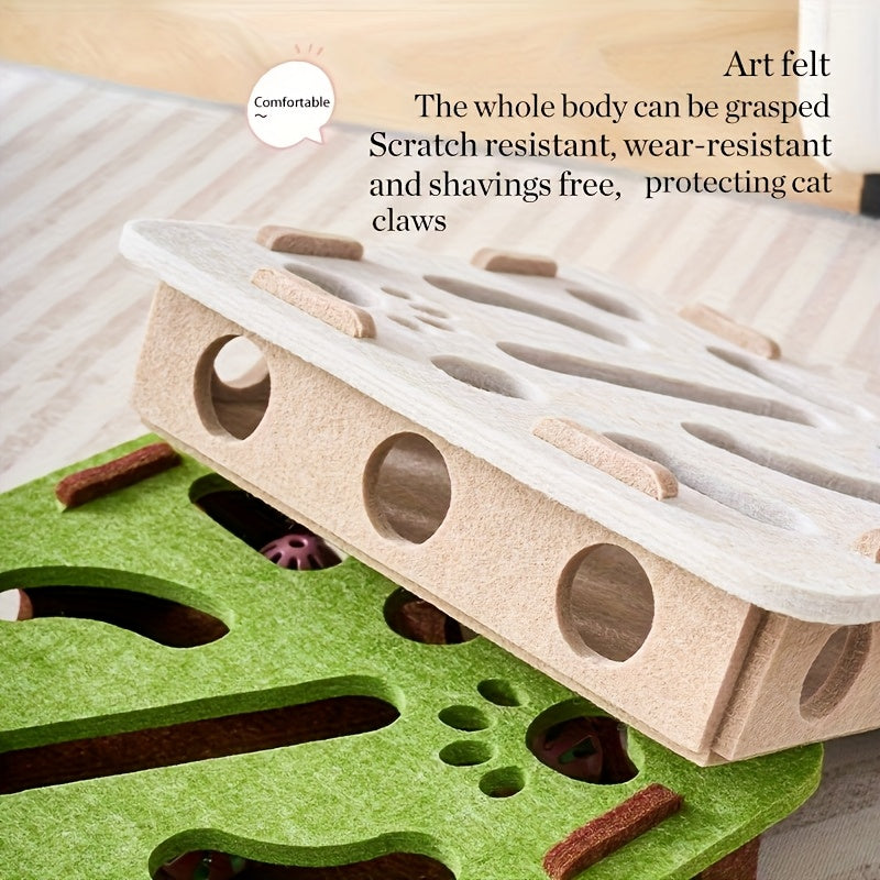 Interactive Cat Puzzle Toy Treat Dispenser Board | EURO VIBE